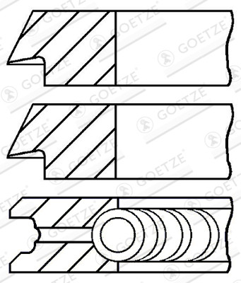 GOETZE ENGINE Kolbenringsatz