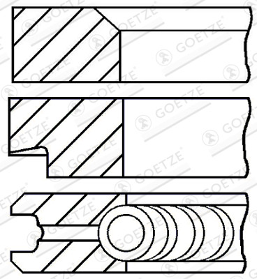 GOETZE ENGINE Kolbenringsatz