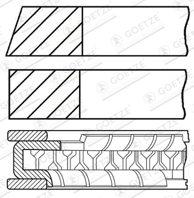 GOETZE ENGINE Kolbenringsatz