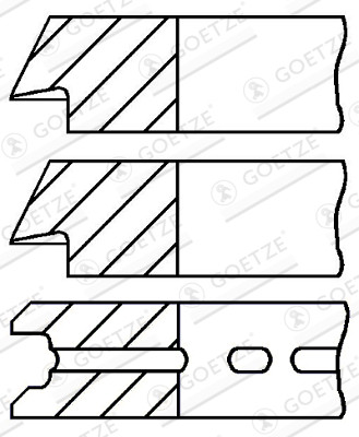 GOETZE ENGINE Kolbenringsatz