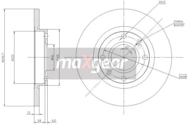 MAXGEAR Bremsscheibe
