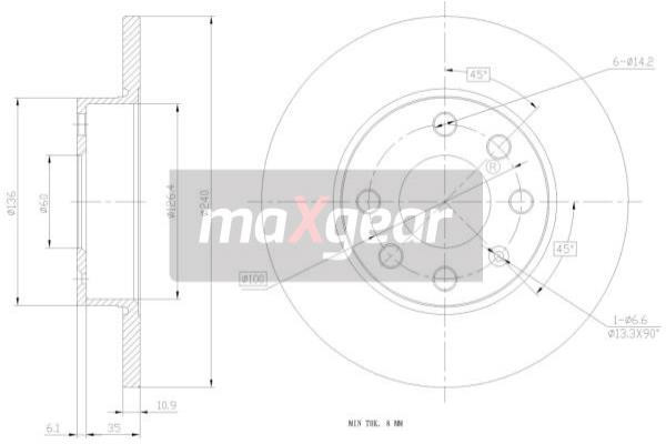 MAXGEAR Bremsscheibe