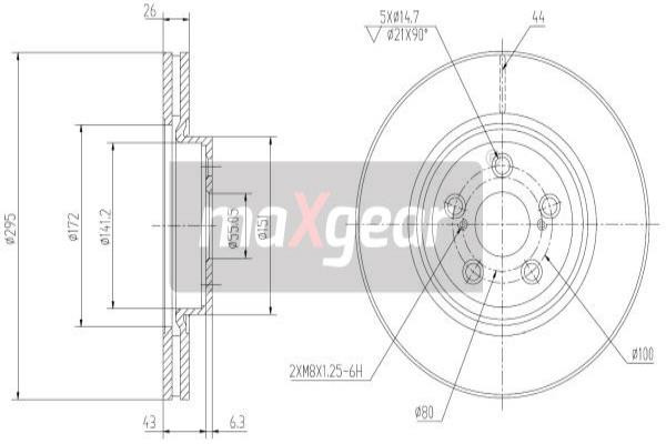 MAXGEAR Bremsscheibe