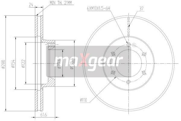 MAXGEAR Bremsscheibe