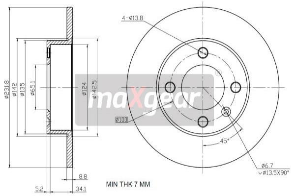 MAXGEAR Bremsscheibe