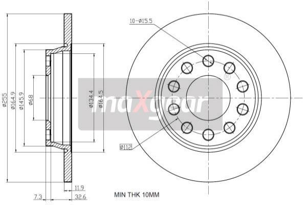 MAXGEAR Bremsscheibe