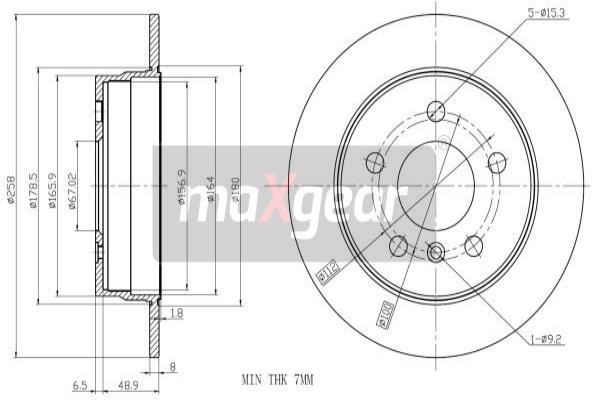 MAXGEAR Bremsscheibe