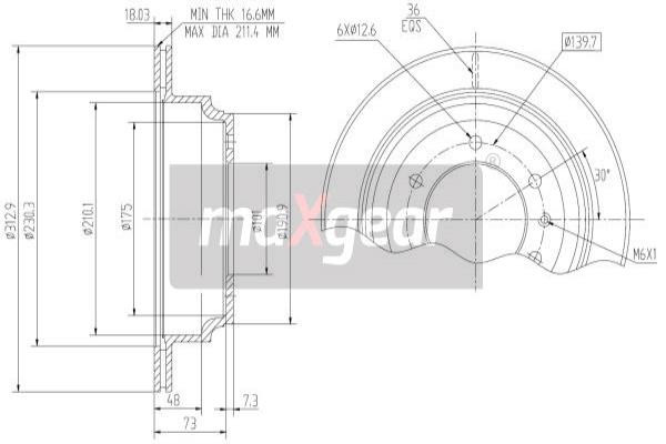 MAXGEAR Bremsscheibe
