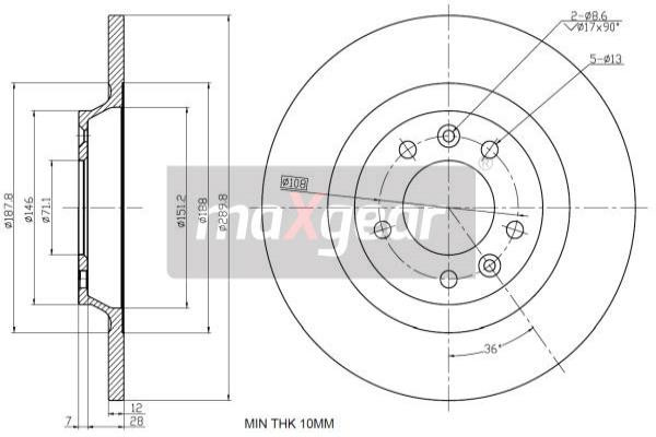 MAXGEAR Bremsscheibe