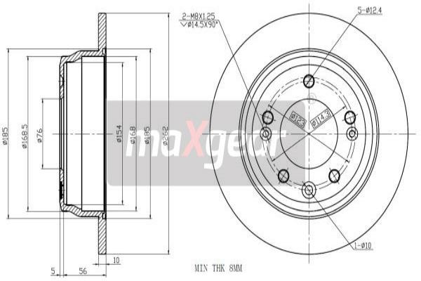 MAXGEAR Bremsscheibe