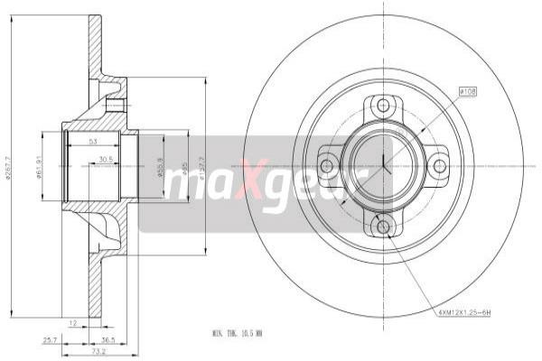 MAXGEAR Bremsscheibe