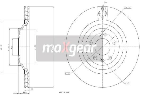 MAXGEAR Bremsscheibe