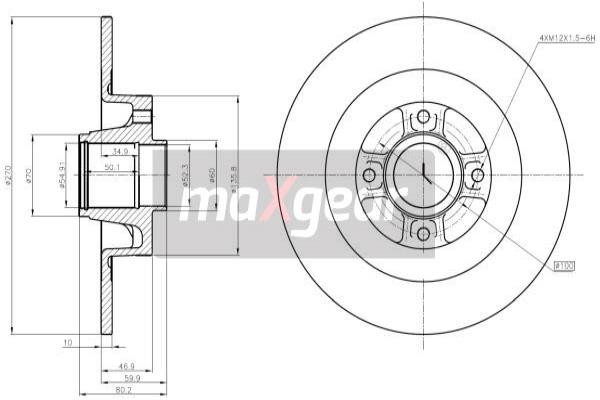 MAXGEAR Bremsscheibe