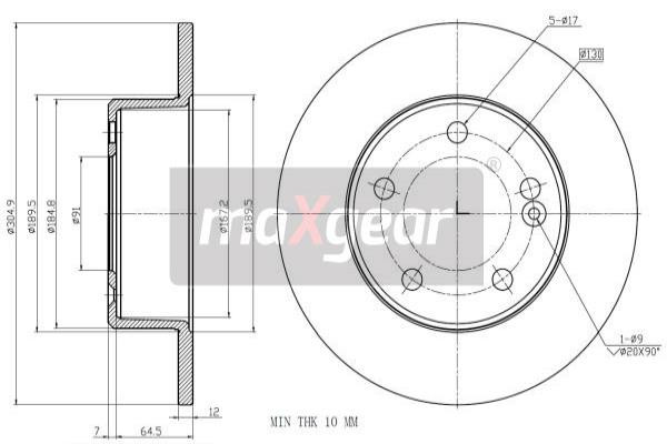 MAXGEAR Bremsscheibe