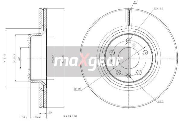 MAXGEAR Bremsscheibe