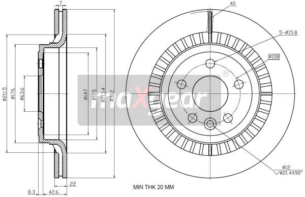 MAXGEAR Bremsscheibe