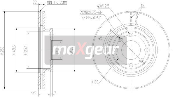 MAXGEAR Bremsscheibe