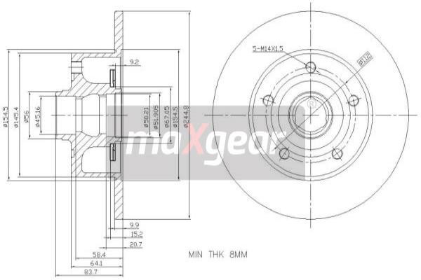 MAXGEAR Bremsscheibe