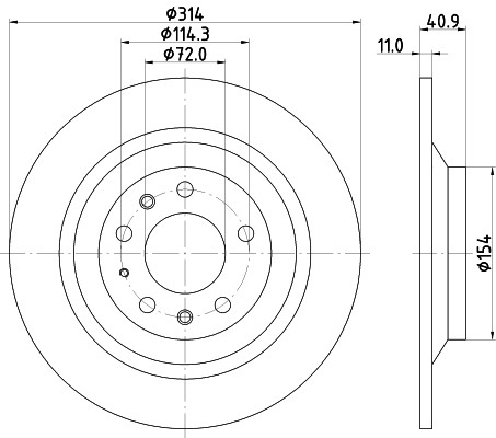 HELLA PAGID Bremsscheibe