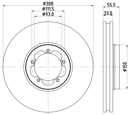 HELLA PAGID Bremsscheibe