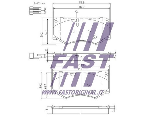 FAST Bremsbelagsatz, Scheibenbremse