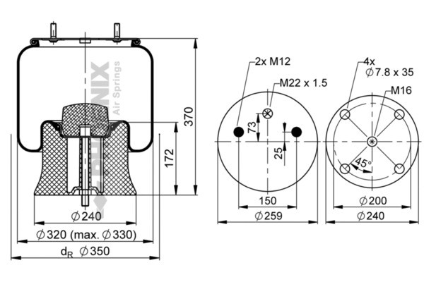 PHOENIX Federbalg, Luftfederung