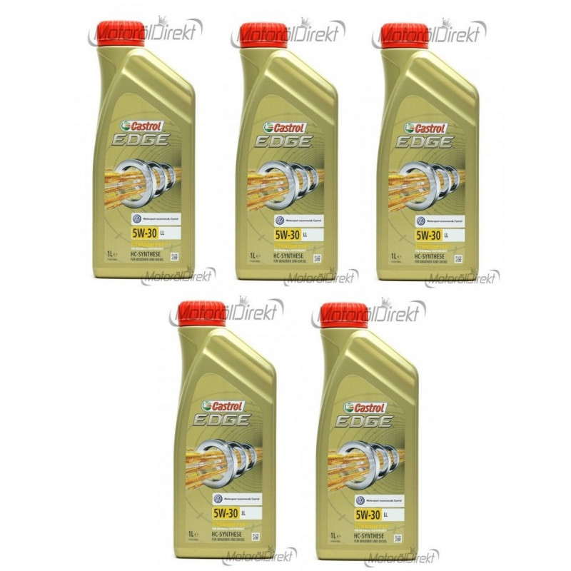 Castrol Edge 5W-30 LL Fluid Titanium Motoröl Longlife III 5x 1l