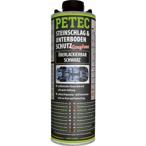 Petec Steinschlag-& Unterbodenschutz Kautschukbasis, Überlackierbar schwarz 1000ml Saugdose