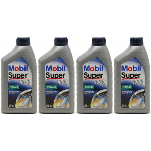 Mobil Super 1000 X1 15W-40 Motoröl 4x 1l = 4 Liter