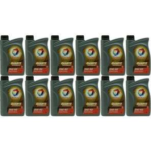 Total Quartz 9000 Energy 0W-40 Motoröl 12x 1l = 12 Liter