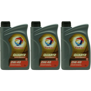 Total Quartz 9000 Energy 0W-40 Motoröl 3x 1l = 3 Liter