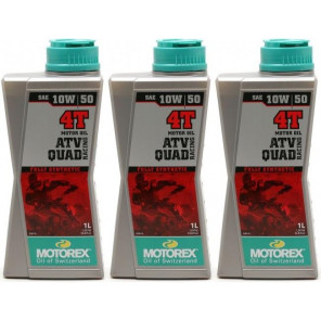 MOTOREX 4T ATV QUAD Racing SAE 10W-50 Motorrad Motoröl 3x 1l = 3 Liter