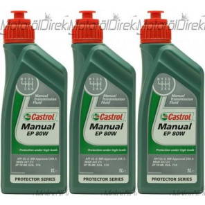Castrol Manual EP 80W Schaltgetriebeöl 3x 1l = 3 Liter