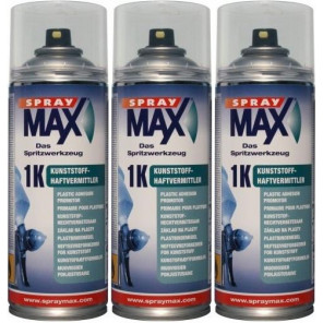 SprayMax 1K Kunststoff-Haftvermittler, 3x 400 Milliliter