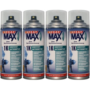 SprayMax 1K Kunststoff-Haftvermittler, 4x 400 Milliliter