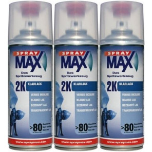 SprayMax 2K Klarlack, 3x 400 Milliliter