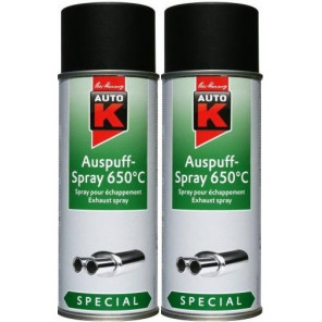Auto-K Special Auspuffspray 650°C schwarz, 2x 400 Milliliter