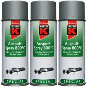 Auto-K Special Auspuffspray 800°C silber, 3x 400 Milliliter