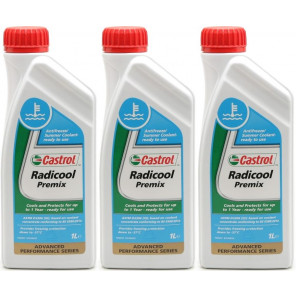 Castrol Radicool Premix Kühlerfrostschutz Fertigmischung 3x 1l = 3 Liter