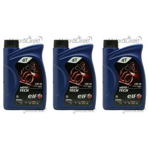 Elf Moto 4 tech SAE 10W-50 4T Motorrad Motoröl 3x 1l = 3 Liter