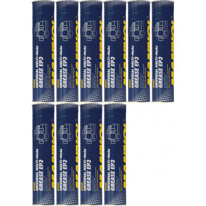 Mannol EP-2 Multi-MoS2 Grease Universalfett Fett Kartusche 10x 400 Gramm