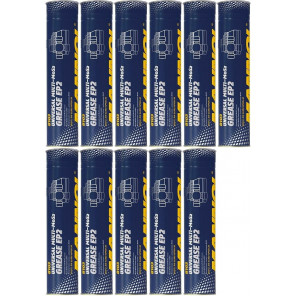 Mannol EP-2 Multi-MoS2 Grease Universalfett Fett Kartusche 11x 400 Gramm
