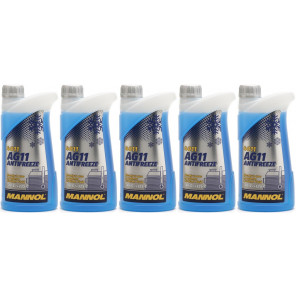 Mannol Kühlerfrostschutz Antifreeze AG11 -40 Fertigmischung 5x 1l = 5 Liter