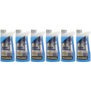 Mannol Kühlerfrostschutz Antifreeze AG11 -40 Fertigmischung 6x 1l = 6 Liter