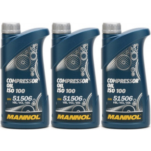 MANNOL Compressor Oil ISO 100 3x 1l = 3 Liter