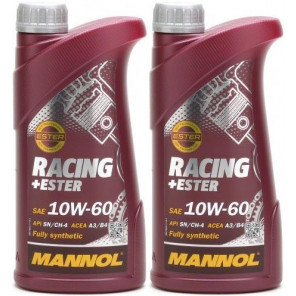 MANNOL Racing+Ester 10W-60 Motoröl 2x 1l = 2 Liter