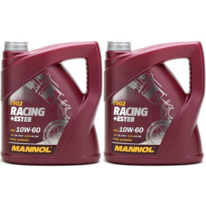 MANNOL Racing+Ester 10W-60 Motoröl 2x 4l = 8 Liter