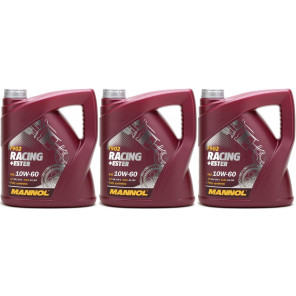 MANNOL Racing+Ester 10W-60 Motoröl 3x 4l = 12 Liter