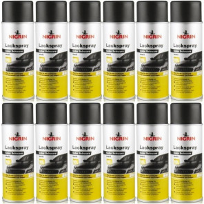 Nigrin Lackspray schwarz matt Spray 12x 400 Milliliter