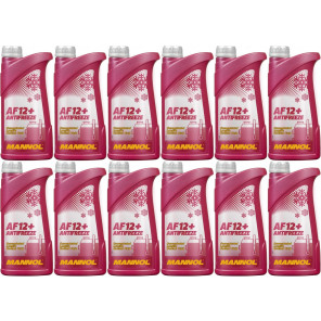 MANNOL Kühlerfrostschutz AF12+ 12x 1l = 12 Liter